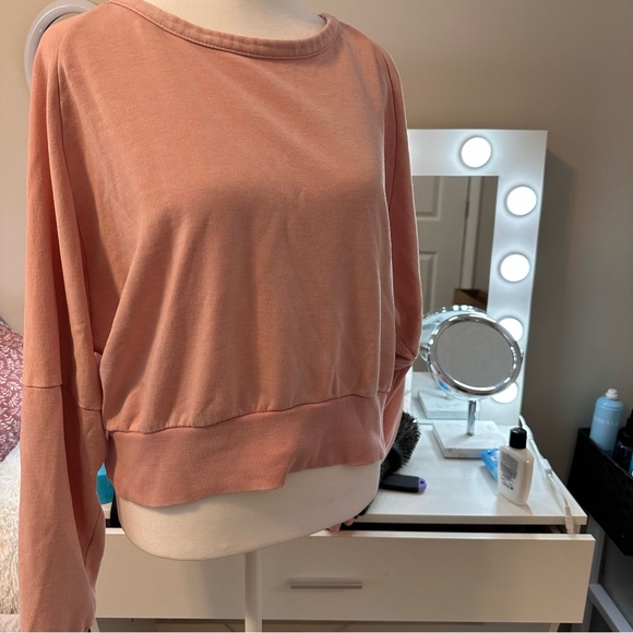 Womens Open Back Sweatshirts Long Sleeve Backless Shirts Crop Off Should - Picture 7 of 10